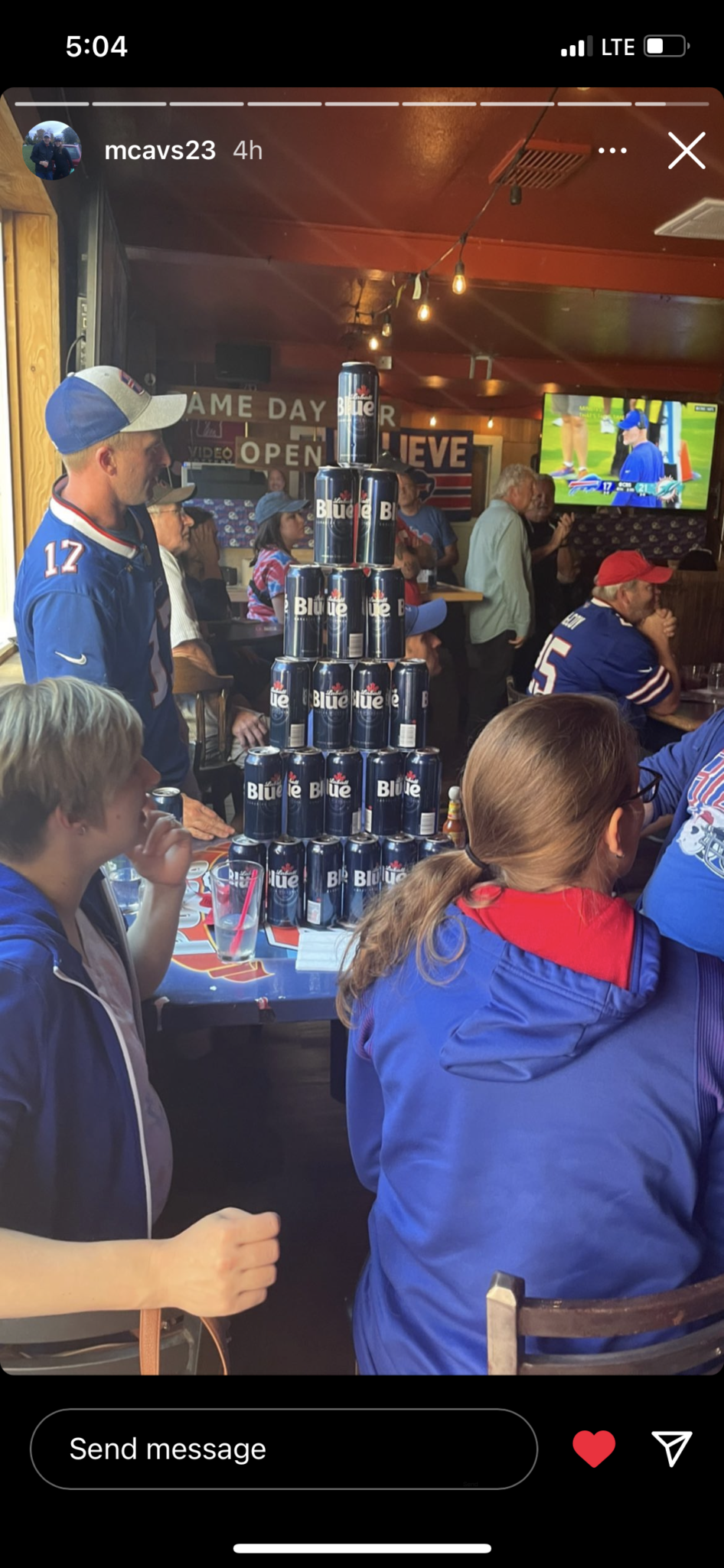 Official Buffalo Bills Backer Bar Cheerful Bullpen