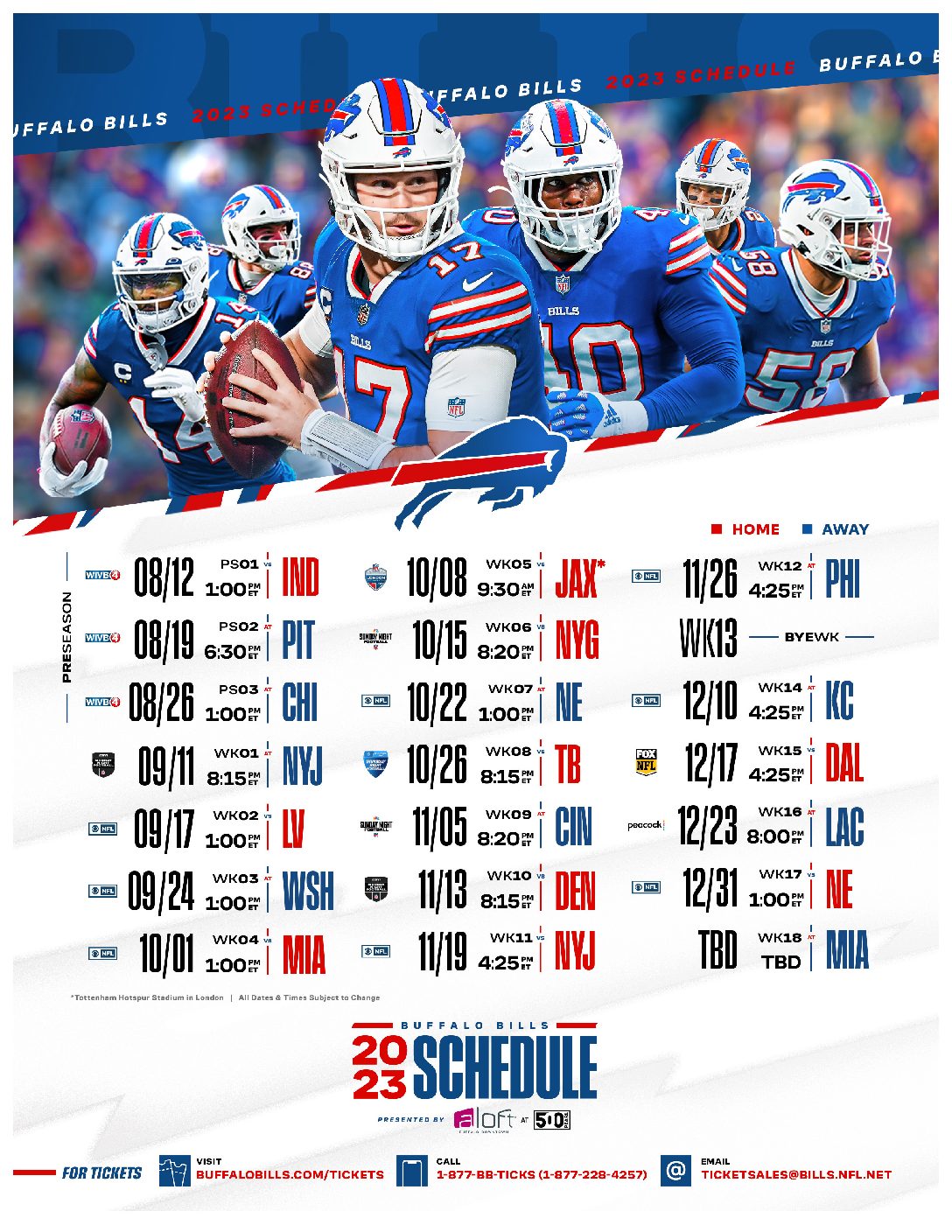 Buffalo Bills 2022-2023 NFL schedule