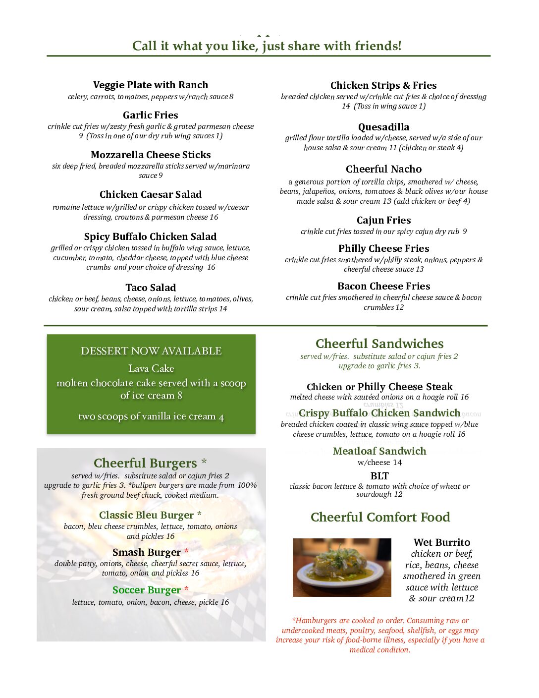 BP FEB 2025 Food Menu